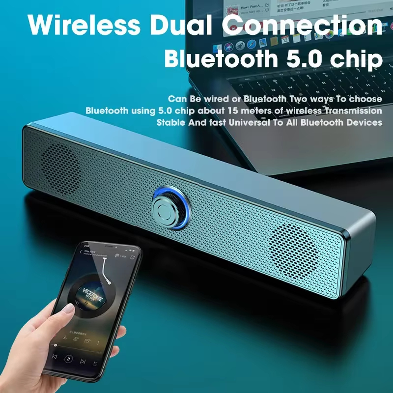 Gaming Speaker - Bluetooth 5.0 4D サラウンド サウンドバー 有線ワイヤレス