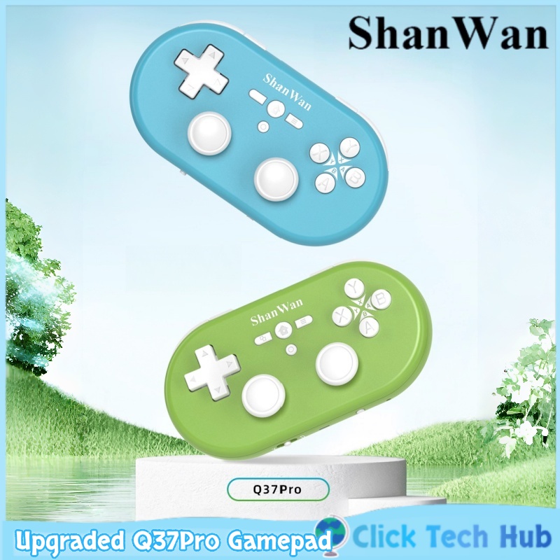 Pc Gaming Used - アップグレードされたShanwan Q37proミニポータブルゲームコントローラー、デュアルホールワイヤレス、Android、Apple、PCでマウスとキーボードとしても使用可能