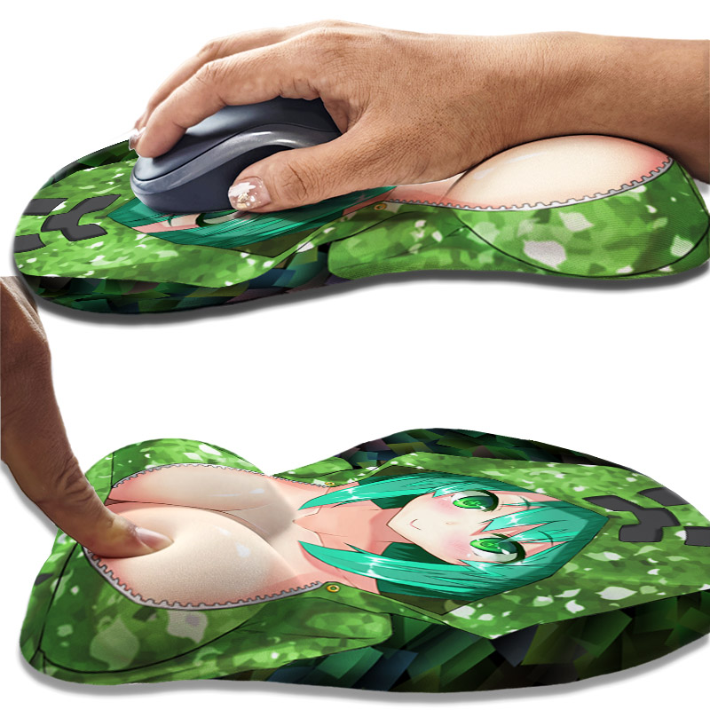 モザイクガールマウスパッド アニメピクセルスタイル グリーン - Pc Gaming Fullset のレビューと価格