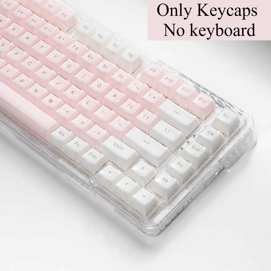 クリスタル透明キーキャップ ピンクホワイト MDAプロファイ - Pc Gaming Fullset のレビューと価格