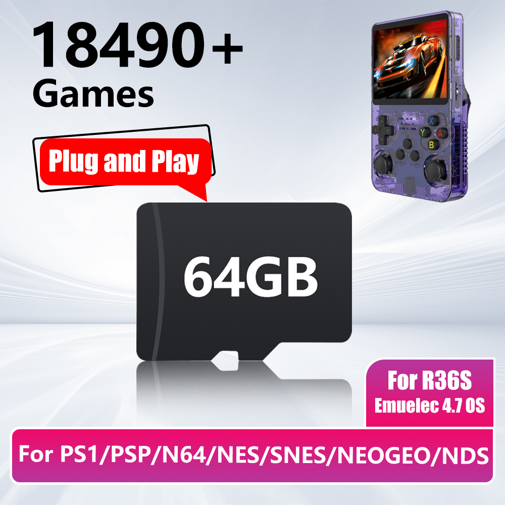 R36Sゲーム機用64GBゲームカード、18490以上のゲー - Pc Gaming Emulator のレビューと価格