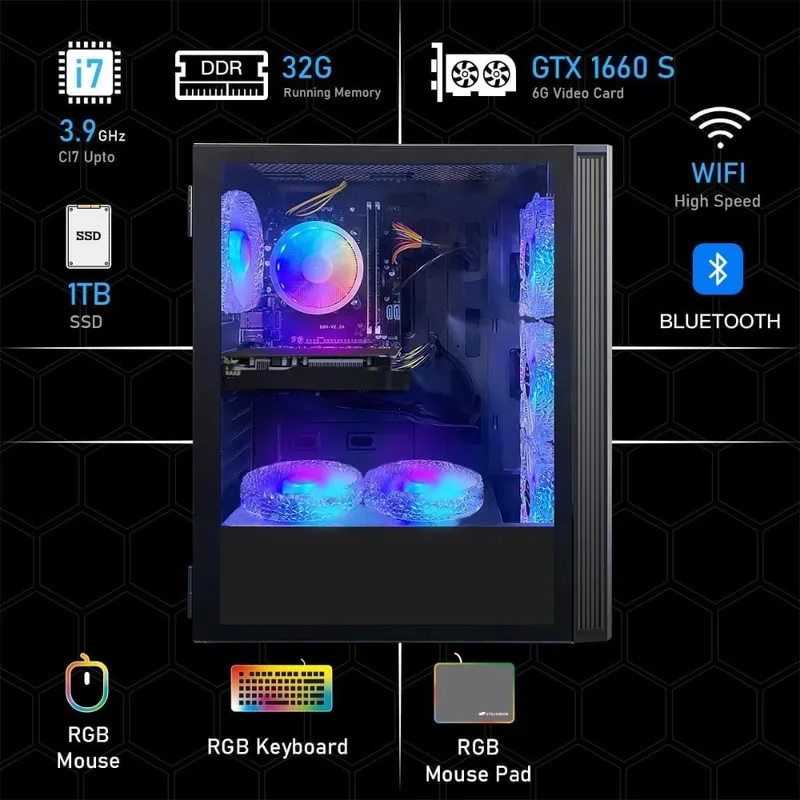 ゲーミングPC デスクトップ、Core i7 最大3.9GH - Pc Gaming Gtx 1660 Super のレビューと価格