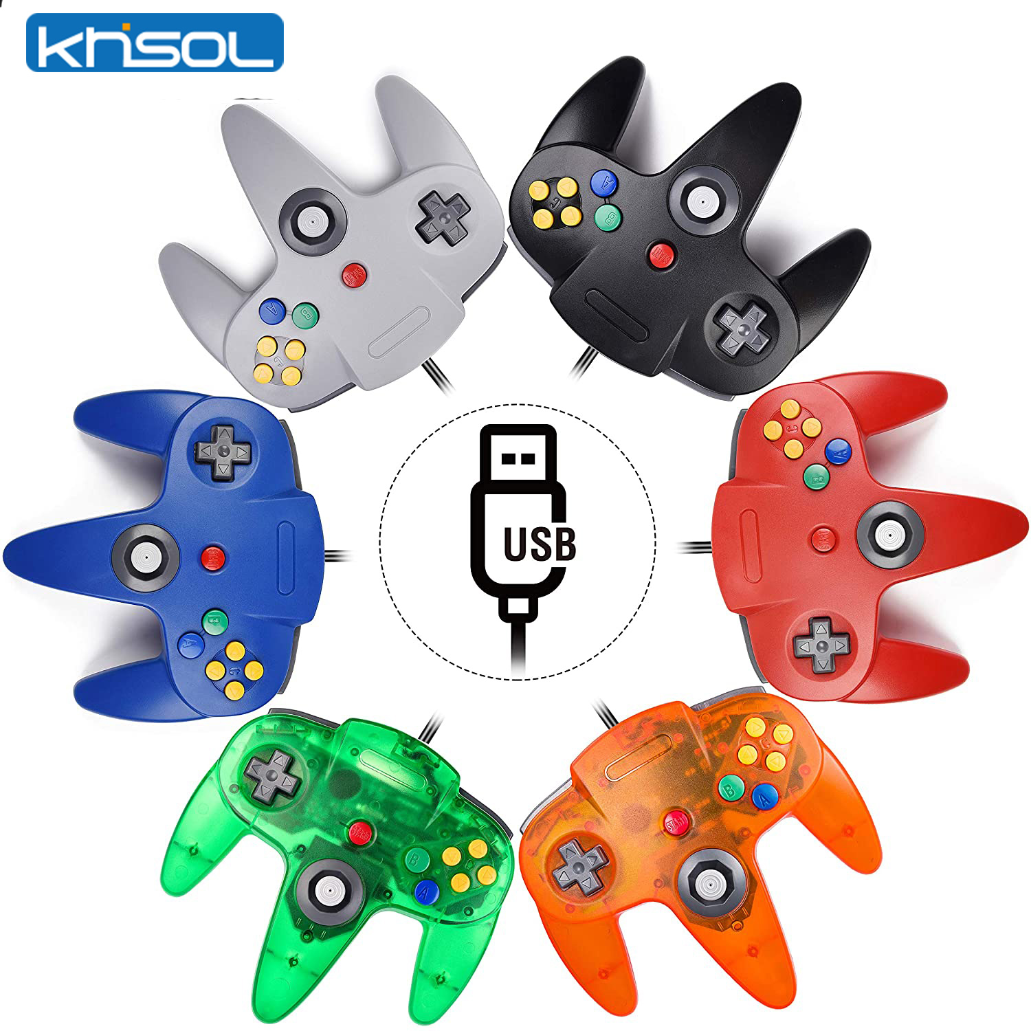 N64 コントローラクラシック USB 有線リモートゲームパ - Pc Gaming Emulator のレビューと価格