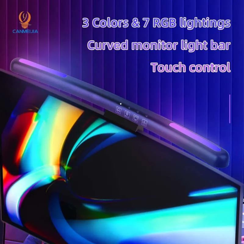 湾曲したLEDモニターライトバー,USB,RGB,PCスクリ - Pc Gaming Used のレビューと価格