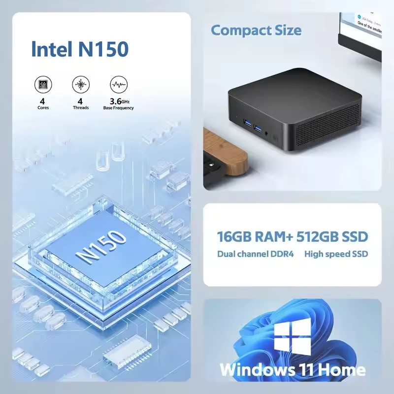 2026 インテル N150 ミニPC ポータブルコンピュー - Pc Gaming Used のレビューと価格